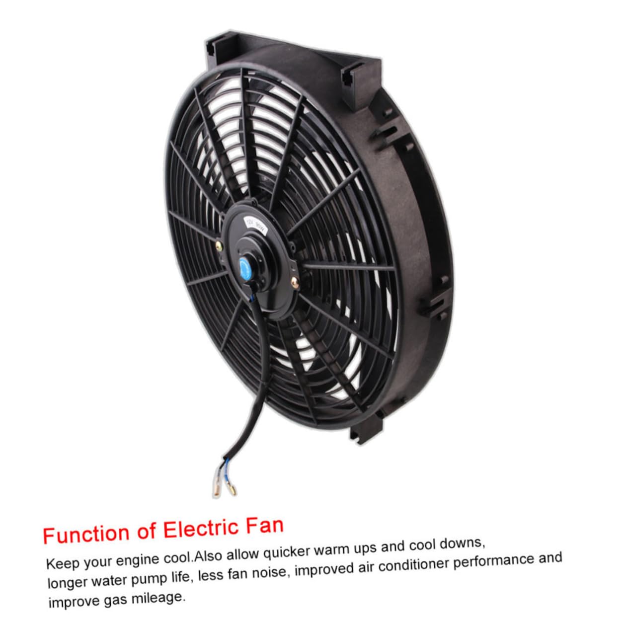 Ventilador de Refrigeración para Radiador de Coche de Eléctrico Potente Adaptable para Motor Fácil Instalación Ligero y Duradero Accesorio de Recambio para Automóviles