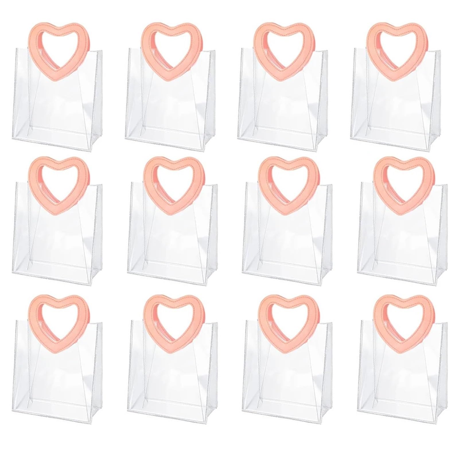 Bolsas de regalo 24 piezas, bolsa con asa en forma corazón para Fiestas