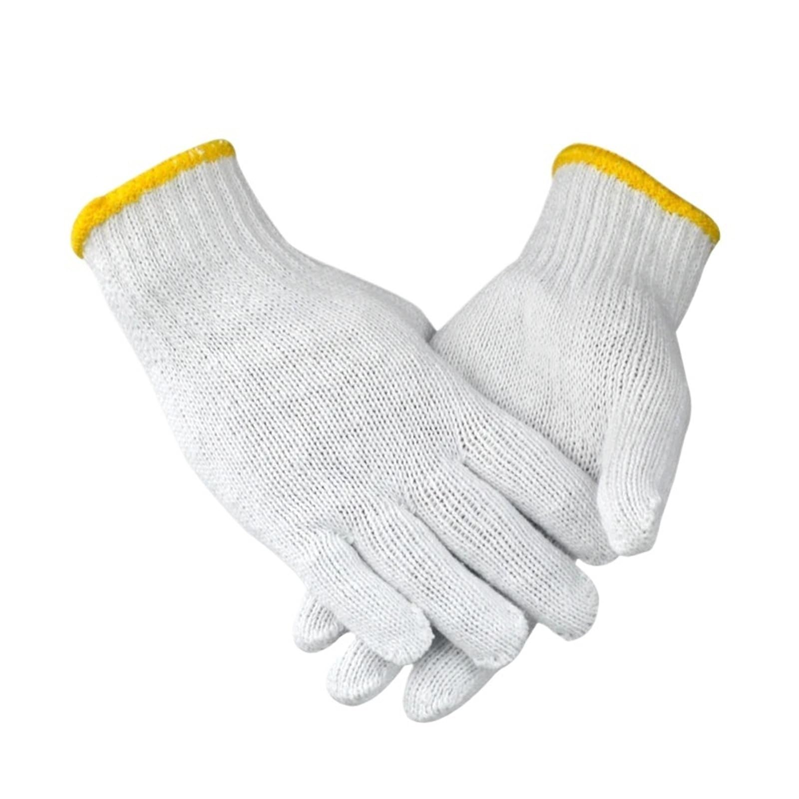 Generico Compatibile con 12 paia di guanti di sicurezza in maglia di cotone poliestere 7G for protezione delle mani for l'industria del giardinaggio