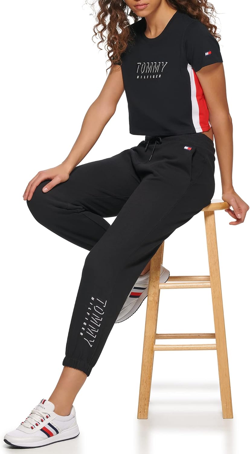 Tommy Hilfiger Women's Color block Graphic Baby Tee - Image 7