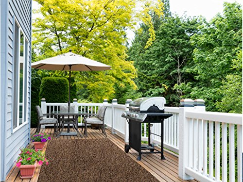 10'X14' - Brown Tan 1/4" Thick - 8 Oz. Artificial Grass Turf Carpet Indoor Outdoor Area Rug With Finished Edges #TOP7