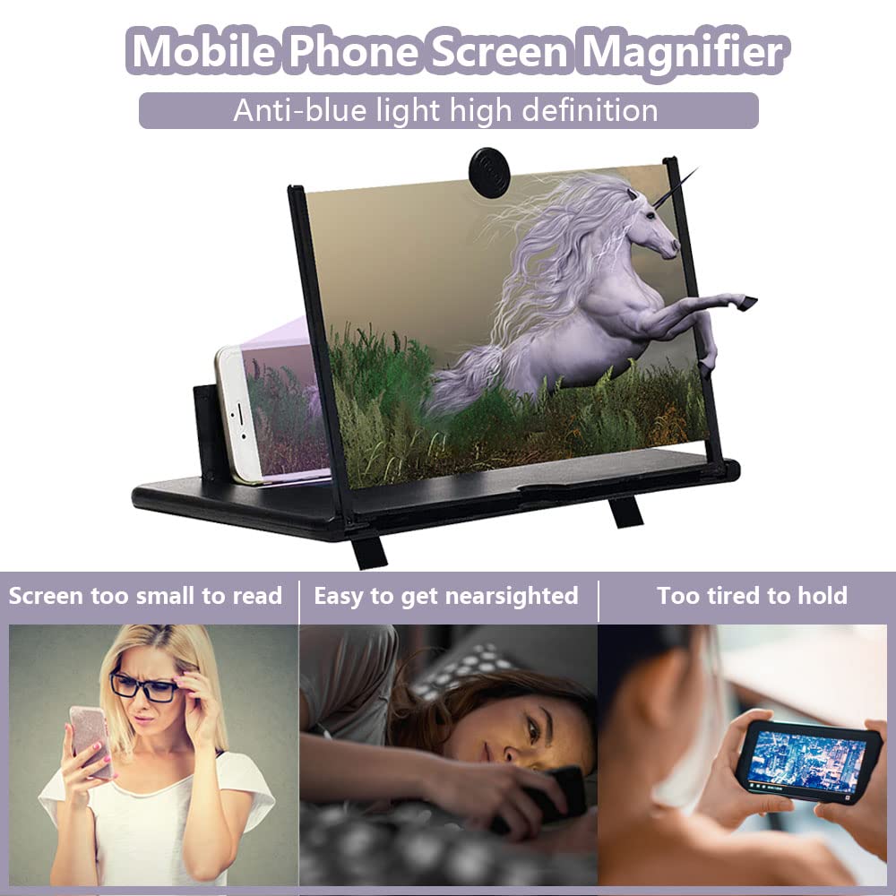 Loupe D'écran, L6 Loupe De Téléphone Portable à écran Incurvé De 12