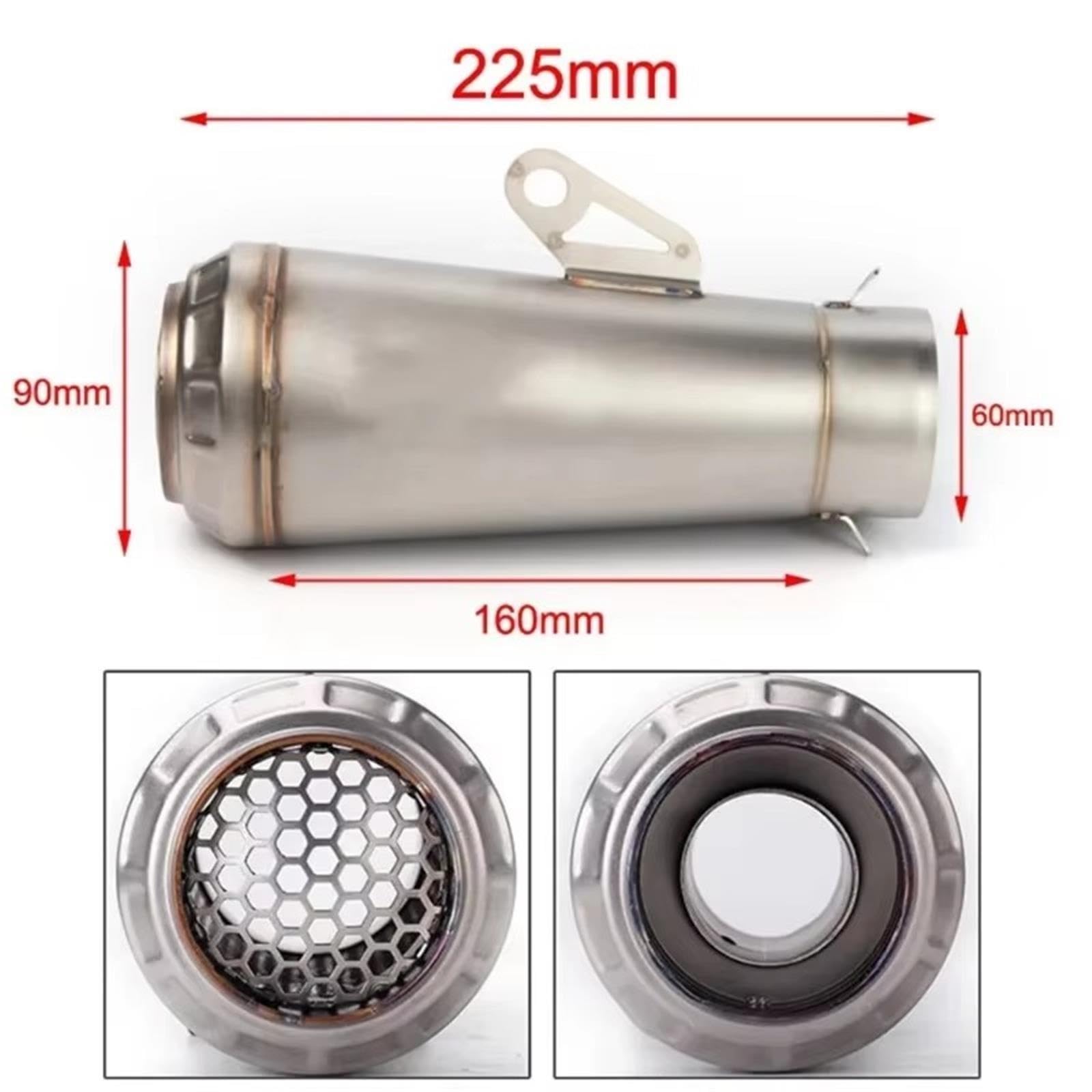 Escape Universal De 60 Mm Con DB Killer Silenciador Escape