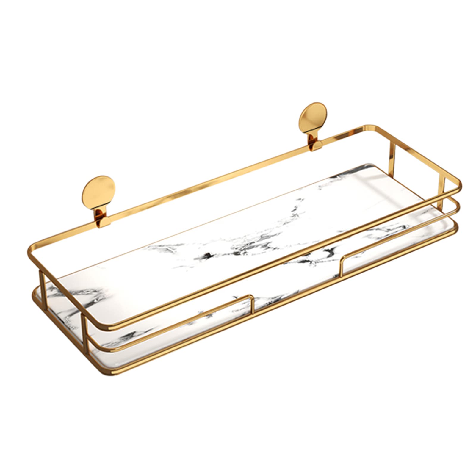 Estante de baño de acero inoxidable dorado de gran capacidad