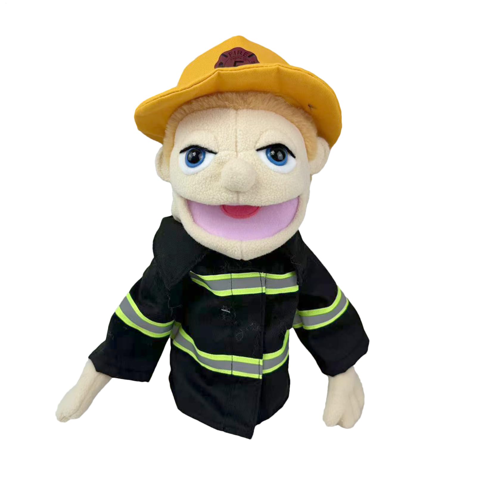 Firefighter Puppet - Stuffed Plush Toy, Educational Role Play | Soft Career Character Puppet Set, Interactive Learning Performance Device For Children Storytelling Teaching Party Fun