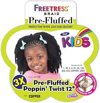 Amazon.com : FreeTress Crochet Braids 3X Kids Pre-Fluffed Poppin