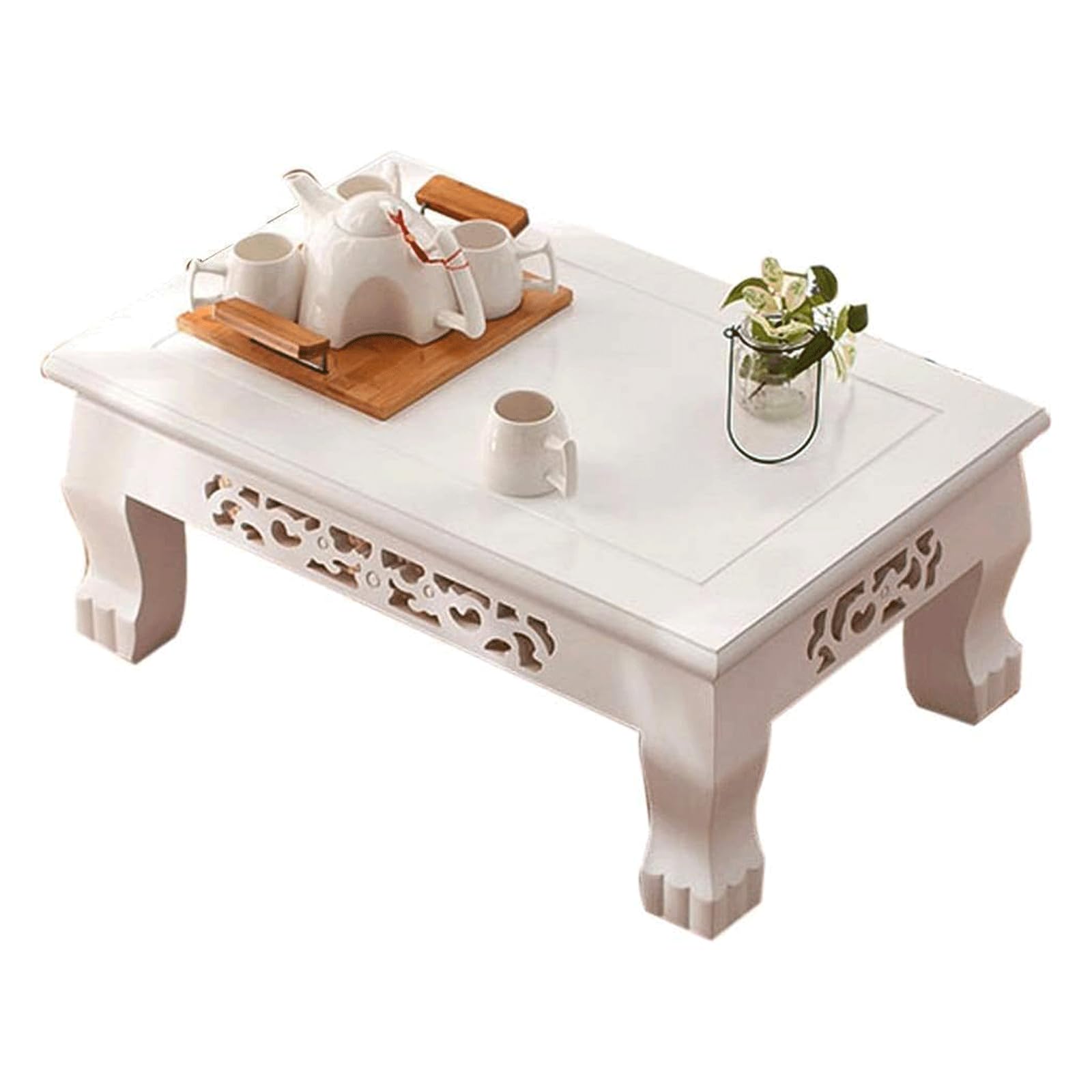 MUYRJLZX Japanese Table Square Low Table Simple Floor Tables Tatami Tea Table Home Solid Wood Coffee Table Japanese Altar Table Bay Window Table