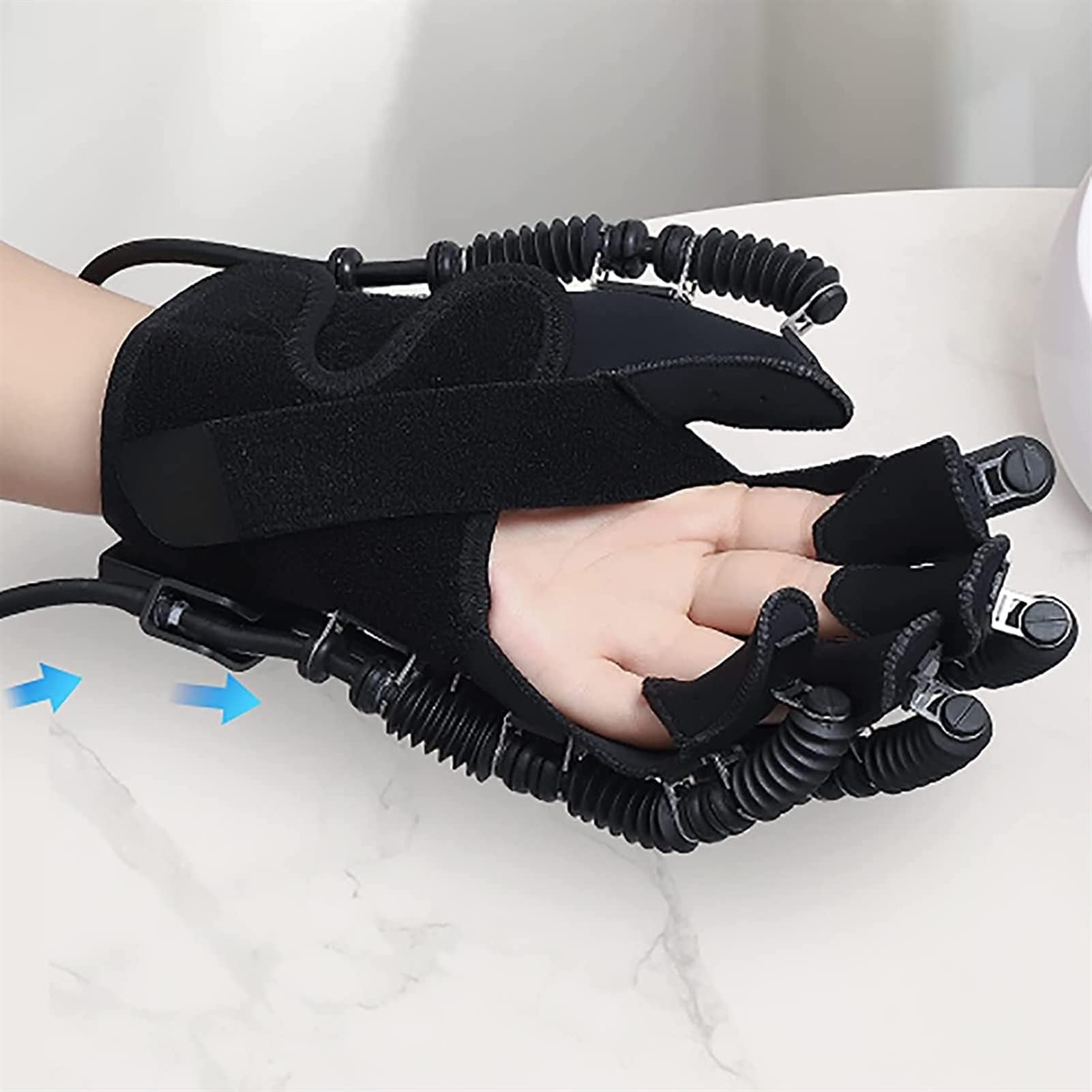 Finger Training Rehab Orthotics Glove Without Rehabilitation Robot, Orthoses Stroke Hand Splint Assistive Gloves Training Equipment, Only One Glove (Color : Right, Size : L)