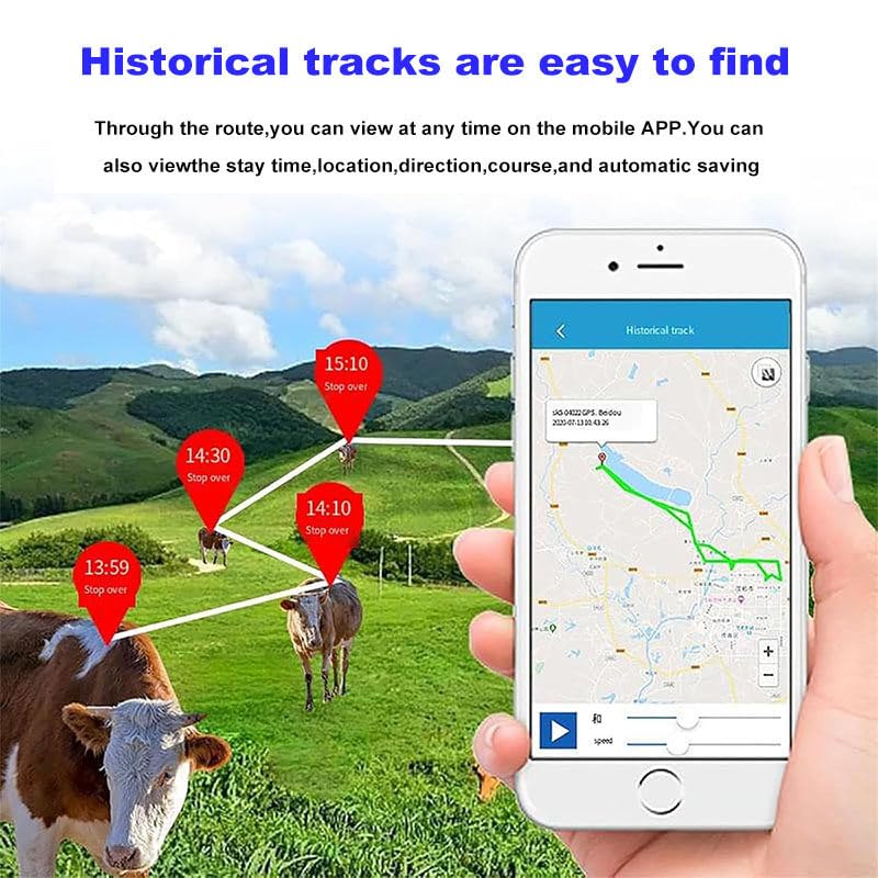 Rastreadores solares GPS para ganado, dispositivo de alarma de vibración antirrobo de 10 piezas, monitoreo de ubicación en tiempo real, localizador de animales duradero para seguridad y gestión del