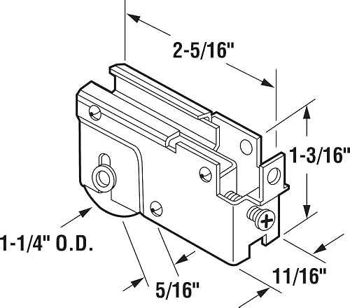 Miniatura 2 de Prime-Line D 1539 - Rodamiento de bolas de nailon para puerta corrediza, para Lupton (paquete individual)