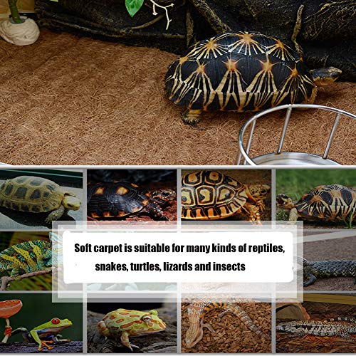 Hamiledyi Reptile Carpet Natural Coconut Fiber Tortoise Carpet Mat For Pet Terrarium Liner Reptile Supplies For Lizard Snake Chamelon Turtle Bedding Bunny Rabbit Mat (2*Sheets) #TOP6