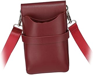loom tree LOOM TREE® Hairdressing Scissor Pouch Convenient Tool Holder Waist Pouch Pu Scissor Bag Red | Salon & Spa Equipment | Styling Capes & Gowns-picture-26