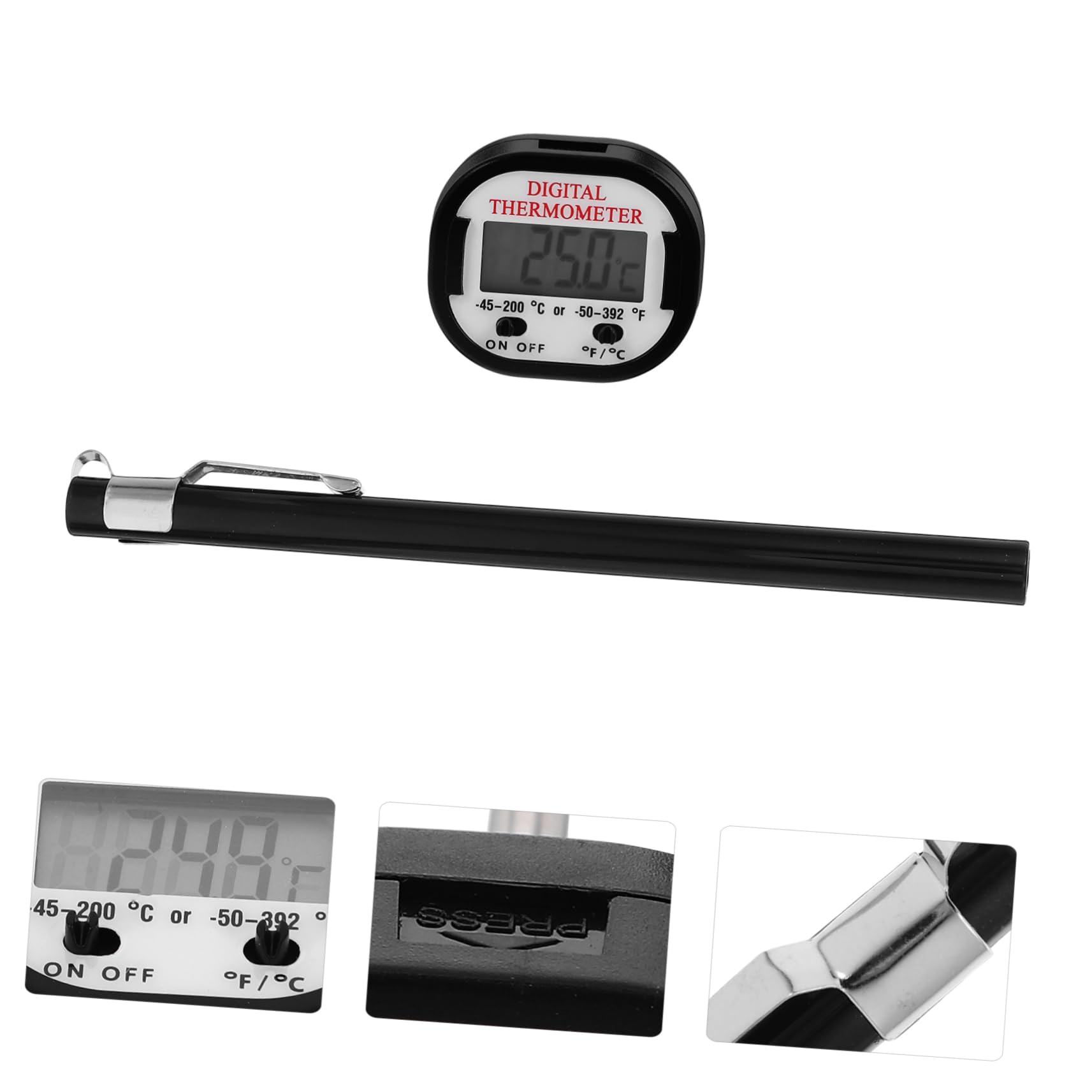 IMIKEYA 3piezas Digital De Cocina y Barbacoa Instantánea Probe y Para Hornear y El Con Funda Protectora