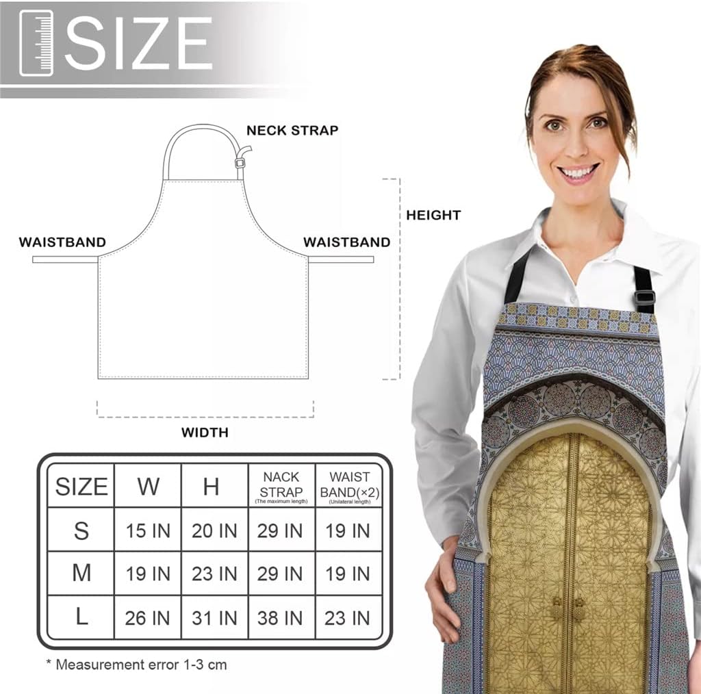Printed Kitchen Cooking Baking Aprons Canvas Sleeveless for Women Man Kids Home