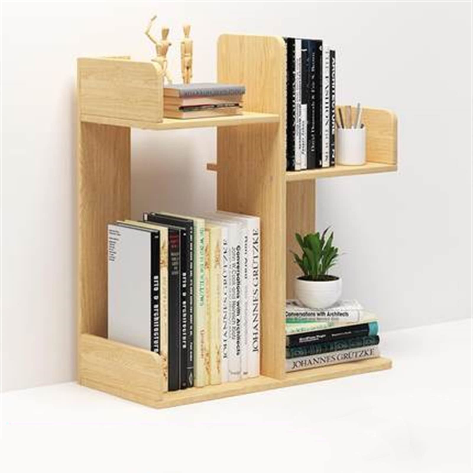 Amazon.co.jp: デスク上置棚 シンプルな小さな本棚のラックカウンター