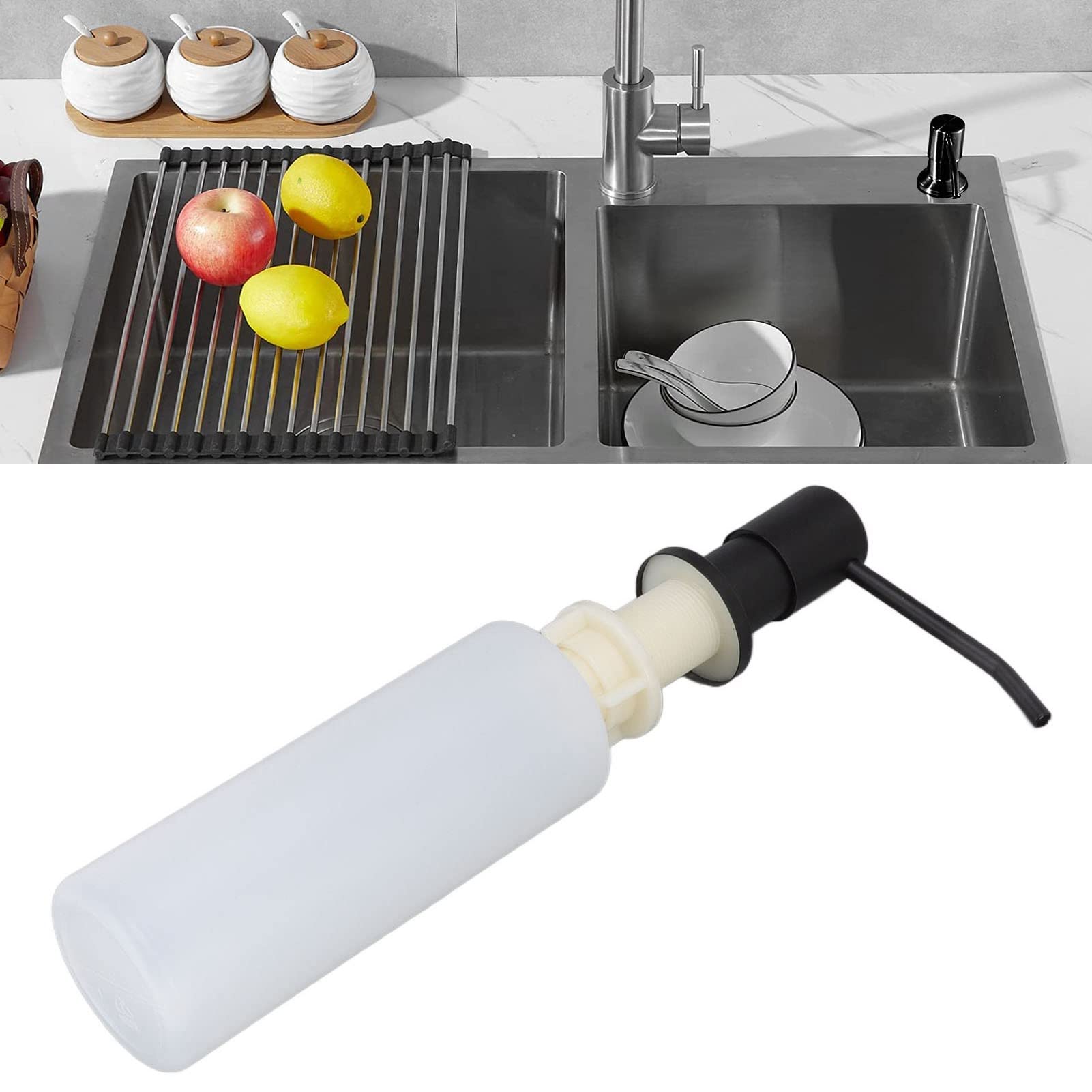 Tissting 300ml Kitchen Sink Soap Dispenser With 360° Rotation Nozzle - Image 3
