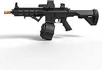 Vista 2 de Powerful Full Auto M416 Gel Blaster, Pre-Loaded Function 130FPS, 80FT, 10RPS, High Speed Gel Gun, Orby Gun Drum Magazine with Goggles for Backyard