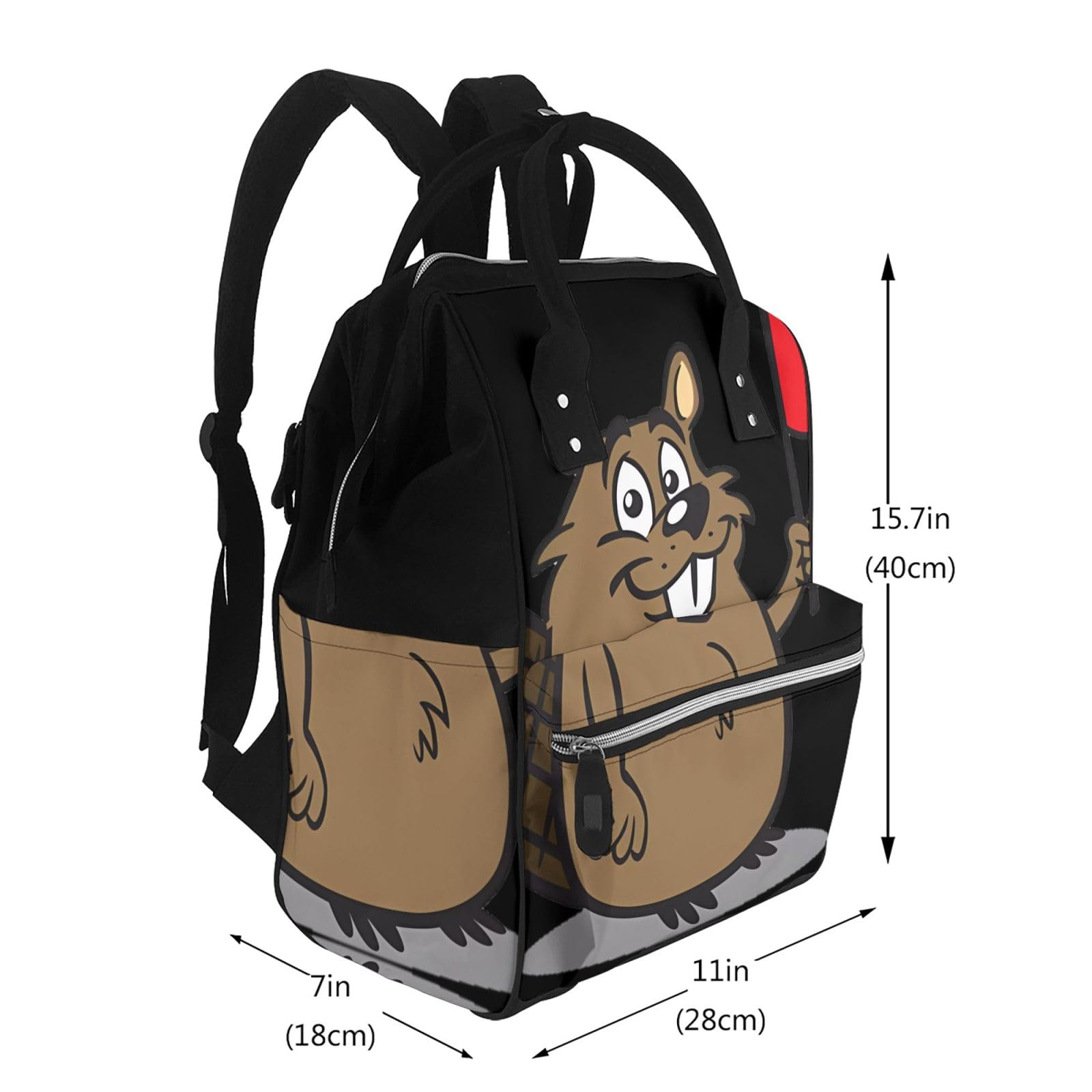 Mochila para pañales de gran capacidad con estampado de flamencos y