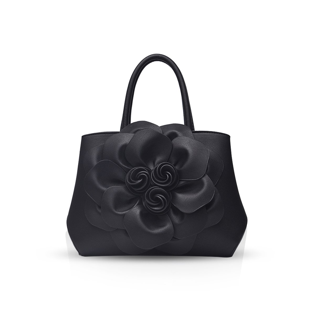 NICOLE & DORIS Stylish Handbags for Women Flower Top Handle Handbags Designer Shoulder Bag PU Leather Crossbody Bag Pretty Bag