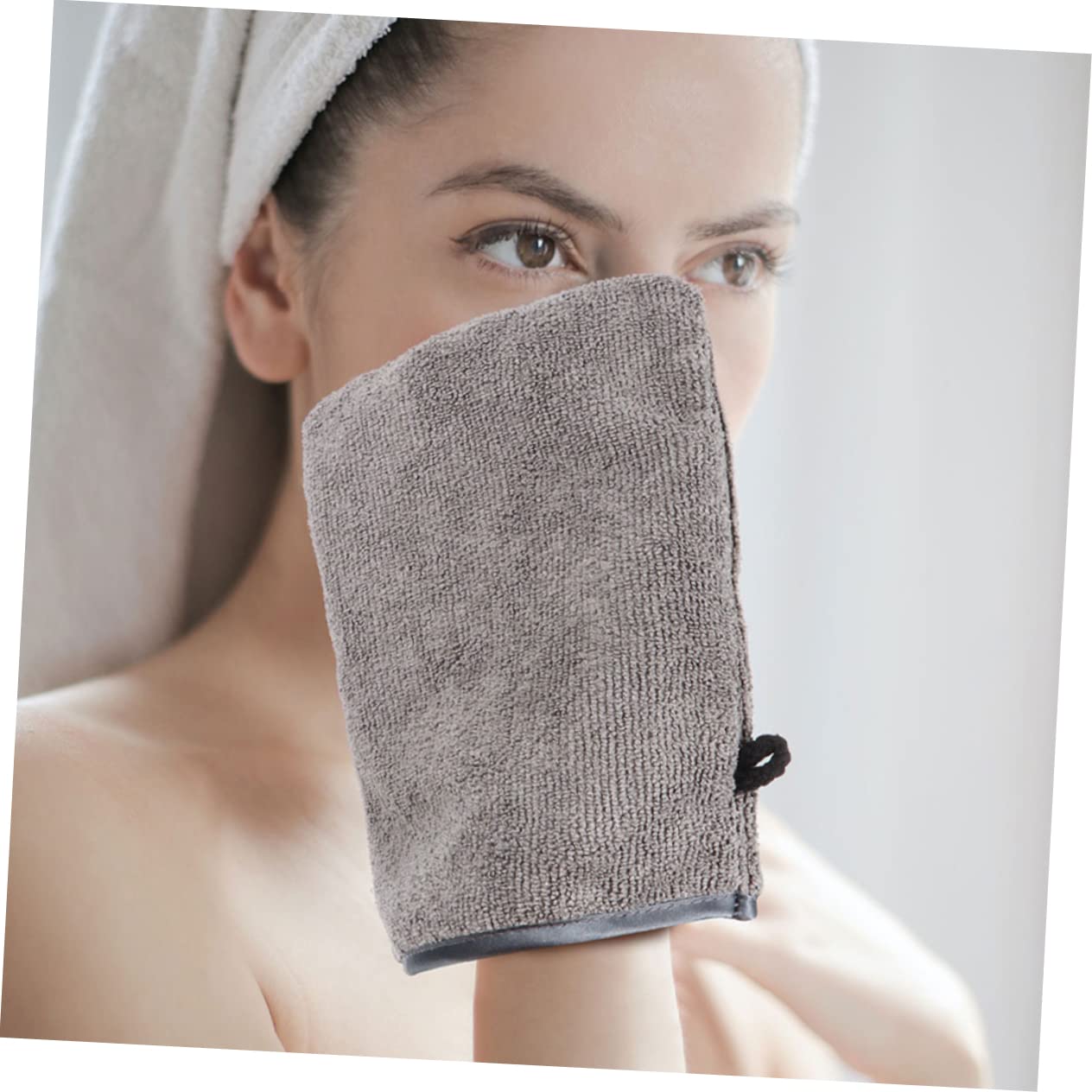 FRCOLOR 18 guanti per il trucco in fibra, guanti per il viso, guanti per il viso, asciugamano da bagno, guanti per la pulizia del trucco, guanti in microfibra, per formare detergenti da viaggio