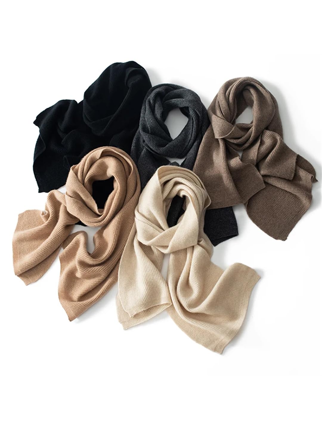Bufanda unisex de cachemira chal de invierno bufandas de punto de cachemira mujeres hombres cálido color sólido chal