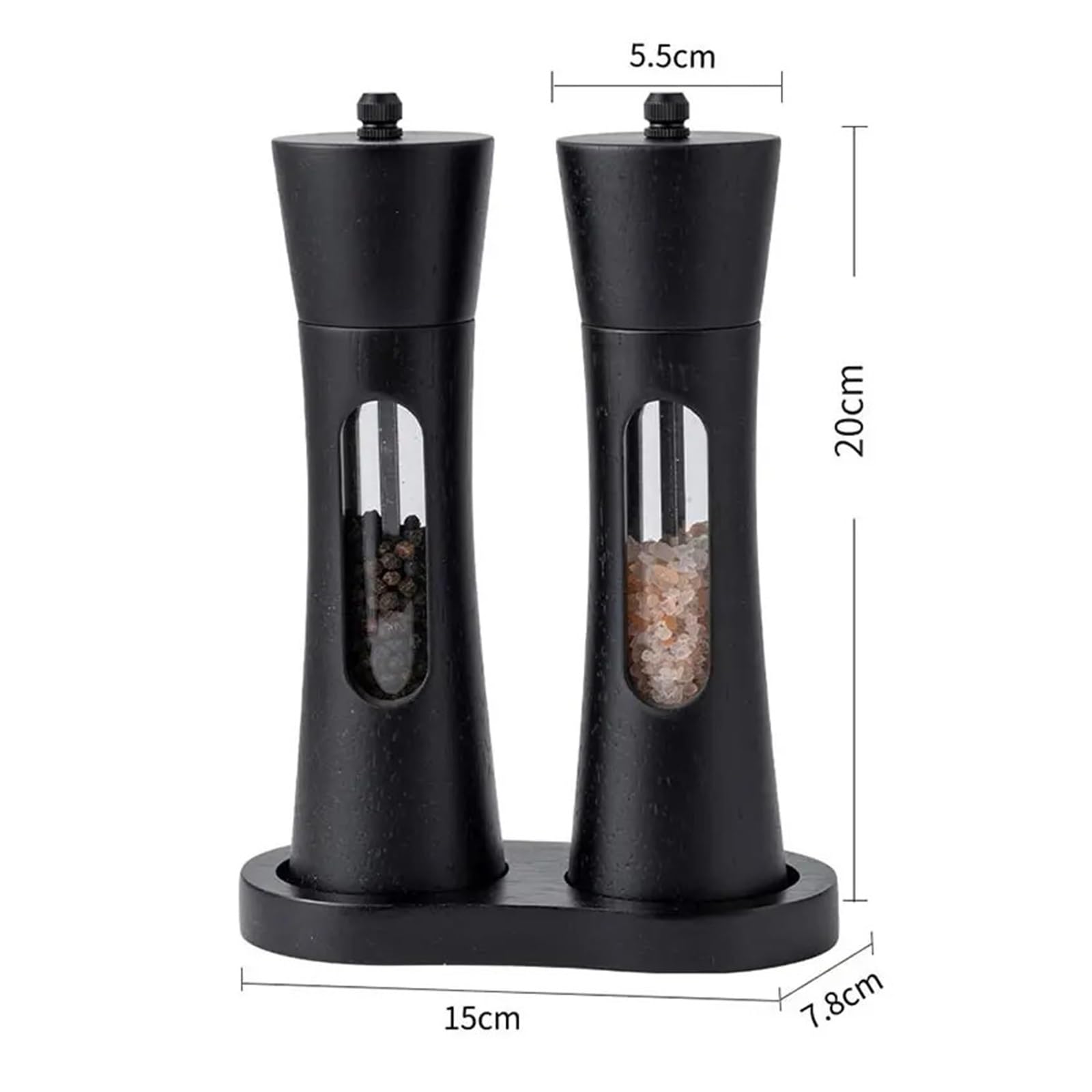 Set di smerigliatrice for sale e pepe da 8 pollici, mulino manuale in acrilico trasparente, nucleo for bottiglia condimento appena macinato(1Pcs 8Inch Bagged)