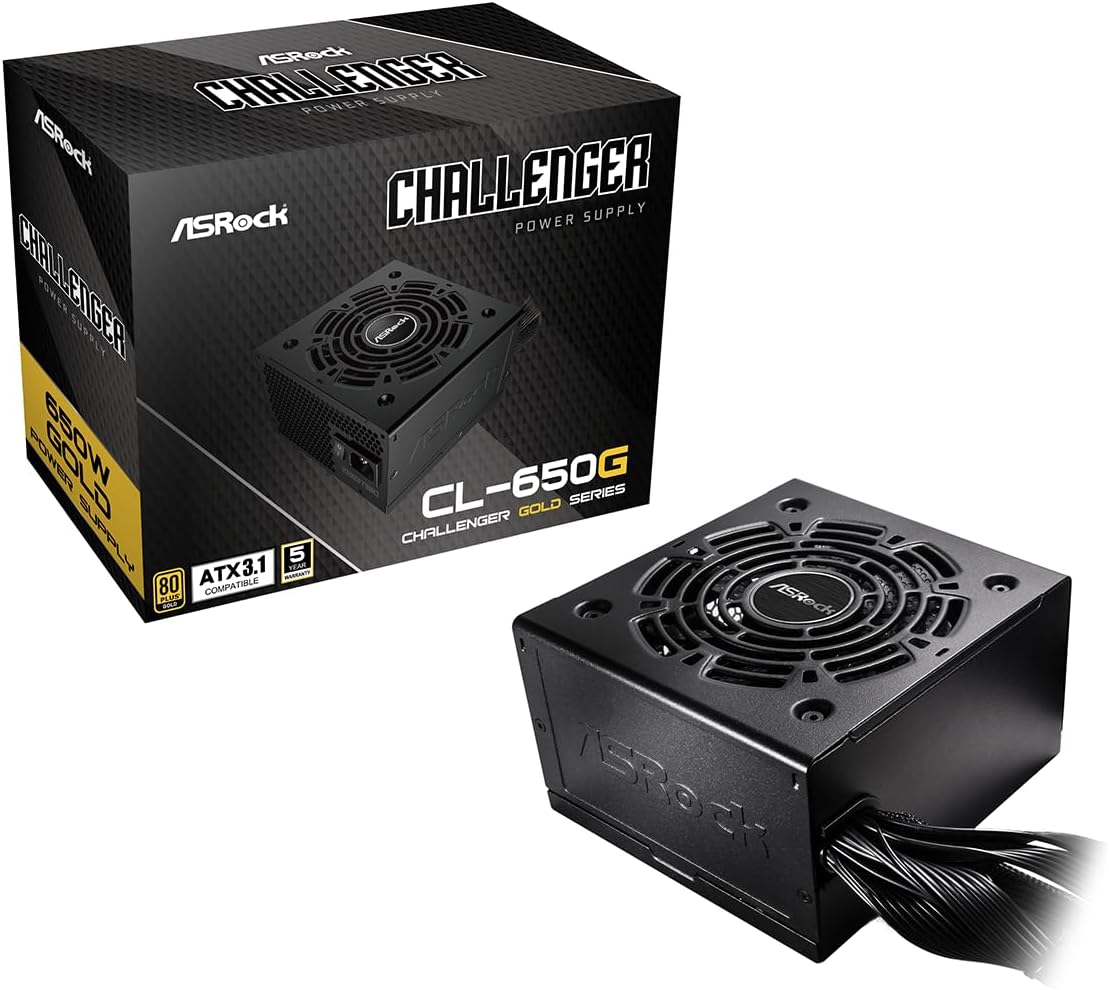 ASRock Challenger 650W Power Supply and packaging