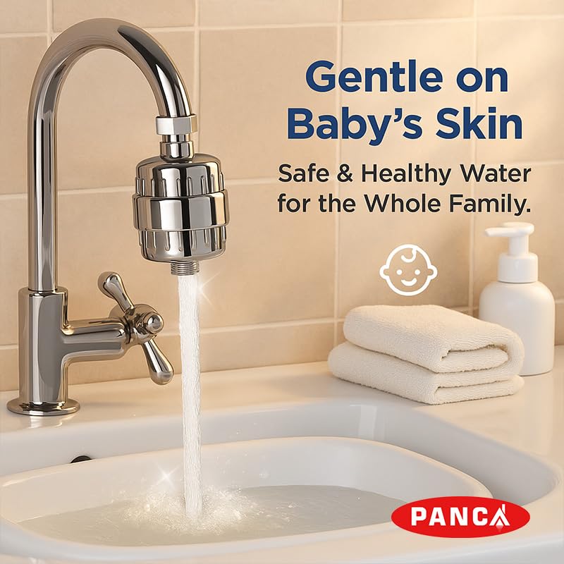Image of PANCA Hard Water Softener Filter for Tap & Shower with connectors | Bathroom Shower for Hard Water | Borewell & Tanker Water Purifier (Filter Set with Connectors)