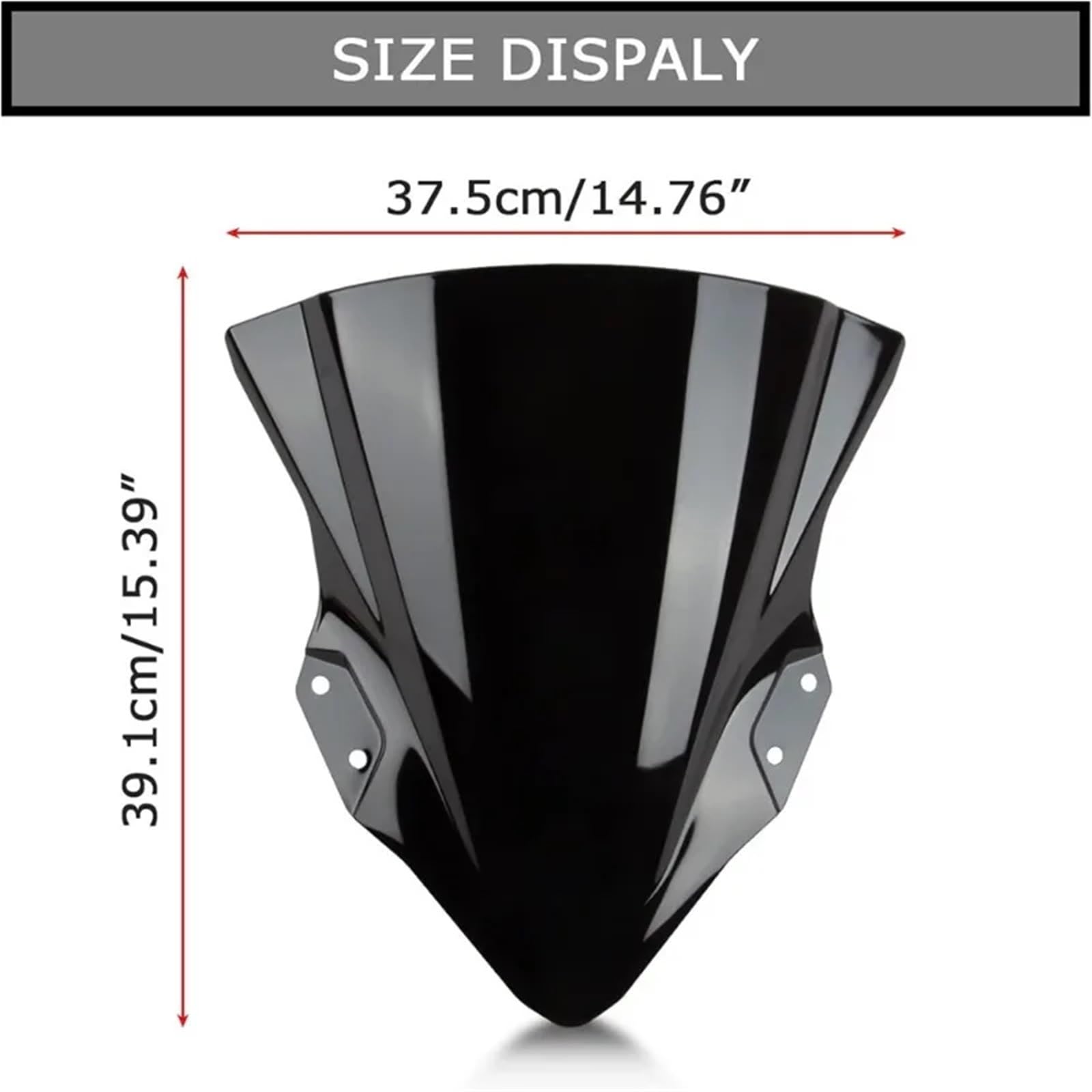Parabrezza Moto Spoiler Adatto per NINJA250 400 EX400 2018-2023 Accessori per la modifica del parabrezza a doppia bolla per moto