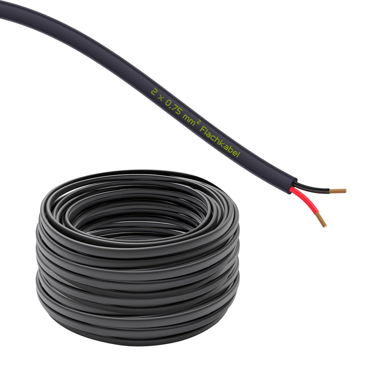 Cavo Veicolo Auto Trefoli Veicolo 2x 0,75 Mm2 2 Poli Rotondo - Foto 4