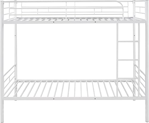 Miniatura 6 de Literas de metal, tamaño individual sobre individual, marco de litera convertible de alta resistencia, dividido en 2 camas para niños, niñas y