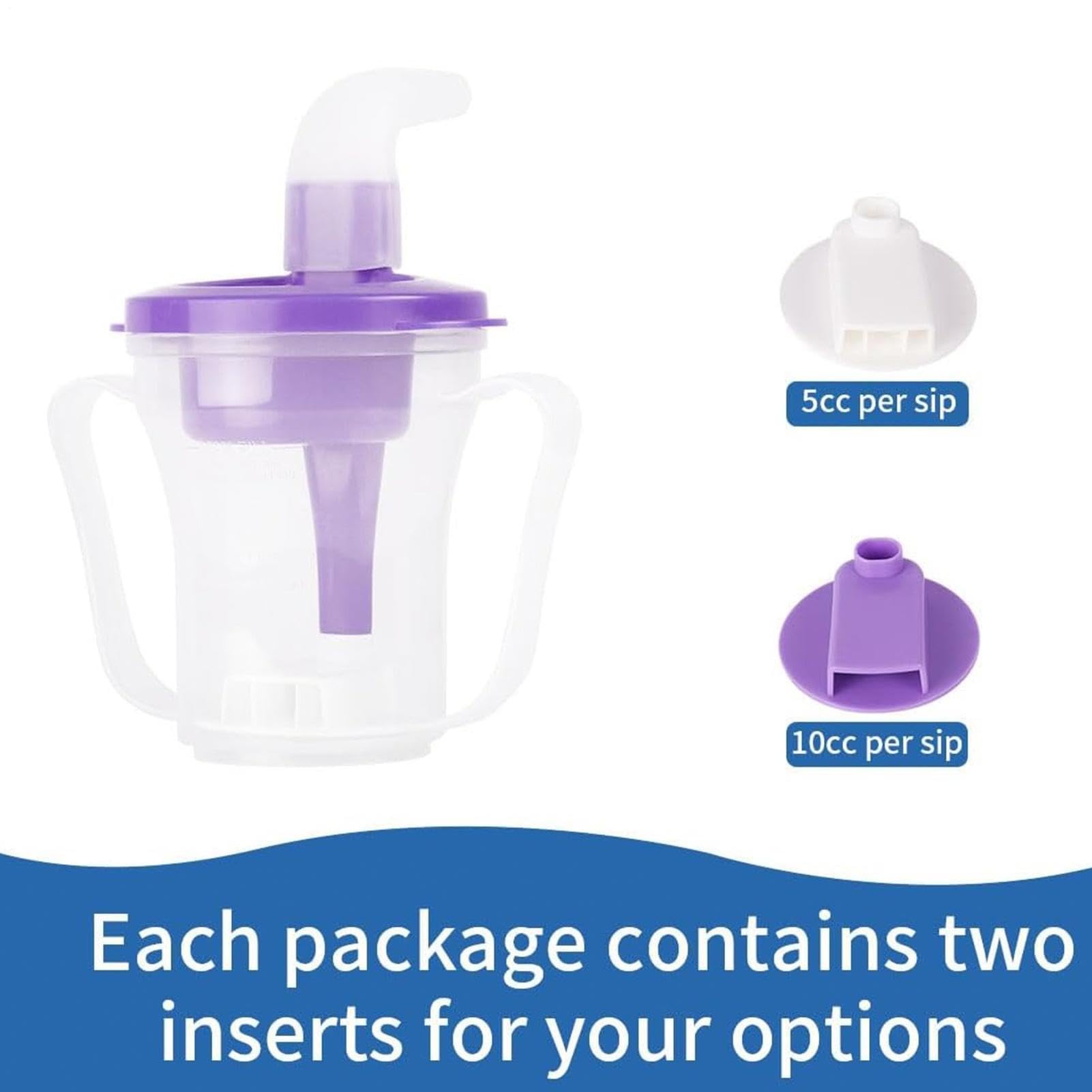 Tazas para disfagia adultos | 5 o 10 Control Sorso Anti-Ahogamiento Dispensador de Beber Antigoteo, Vaso Antiasfixia para Adultos, Para Hospital Casa Prevenir Asfixia Deglución Anzian