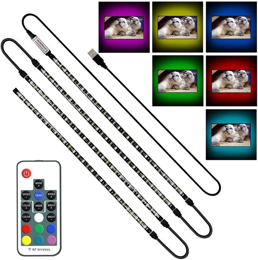 maylit Smart WiFi TV LED Backlight, 16.4ft ICRGB LED Lights for TV 75-85in, 4Pcs USB Powered TV Lights Kit with Remote and App Control, Works with Alexa & Google Assistant, Bias Lighting for HDTV