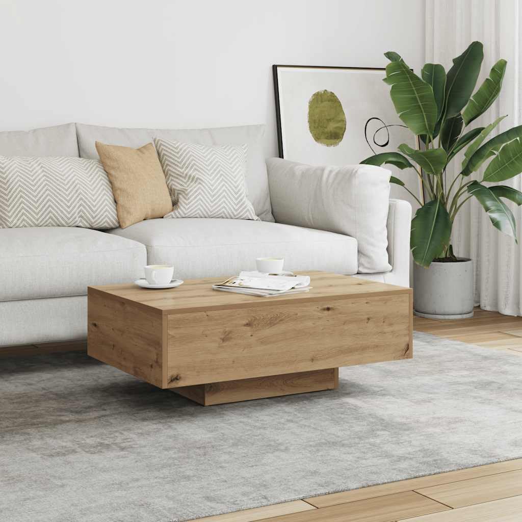 Genérico Mesa de Centro Madera ingeniería Roble Artisan 85x55x31 cm,Mobiliario,Mesas,Mesas Decorativas,Mesas de Centro,856403