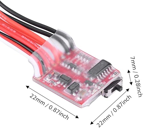 Miniatura 5 de esc 30aplplaaobo Controlador de velocidad Rc, controlador de velocidad de motor eléctrico, modelo 30A, accesorio de vehículo, controlador de
