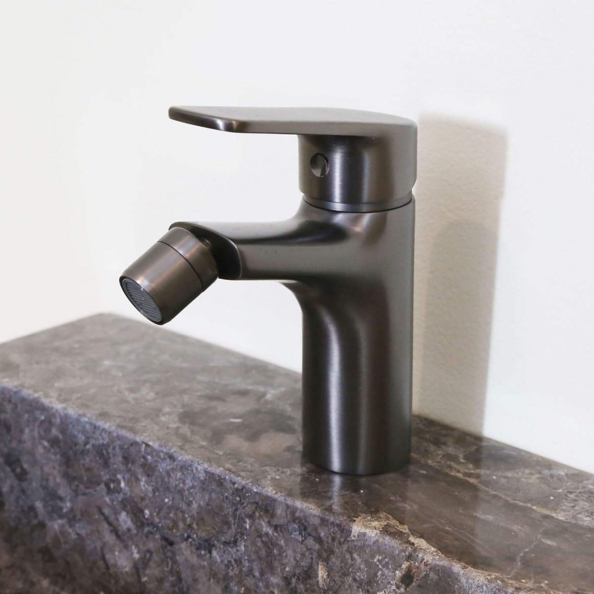 Essebagno Miscelatore completo bidet grigio pistola metallo