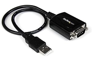StarTech.com 1 ft. USB to RS232 Serial DB9 Adapter Cable with COM Port Retention