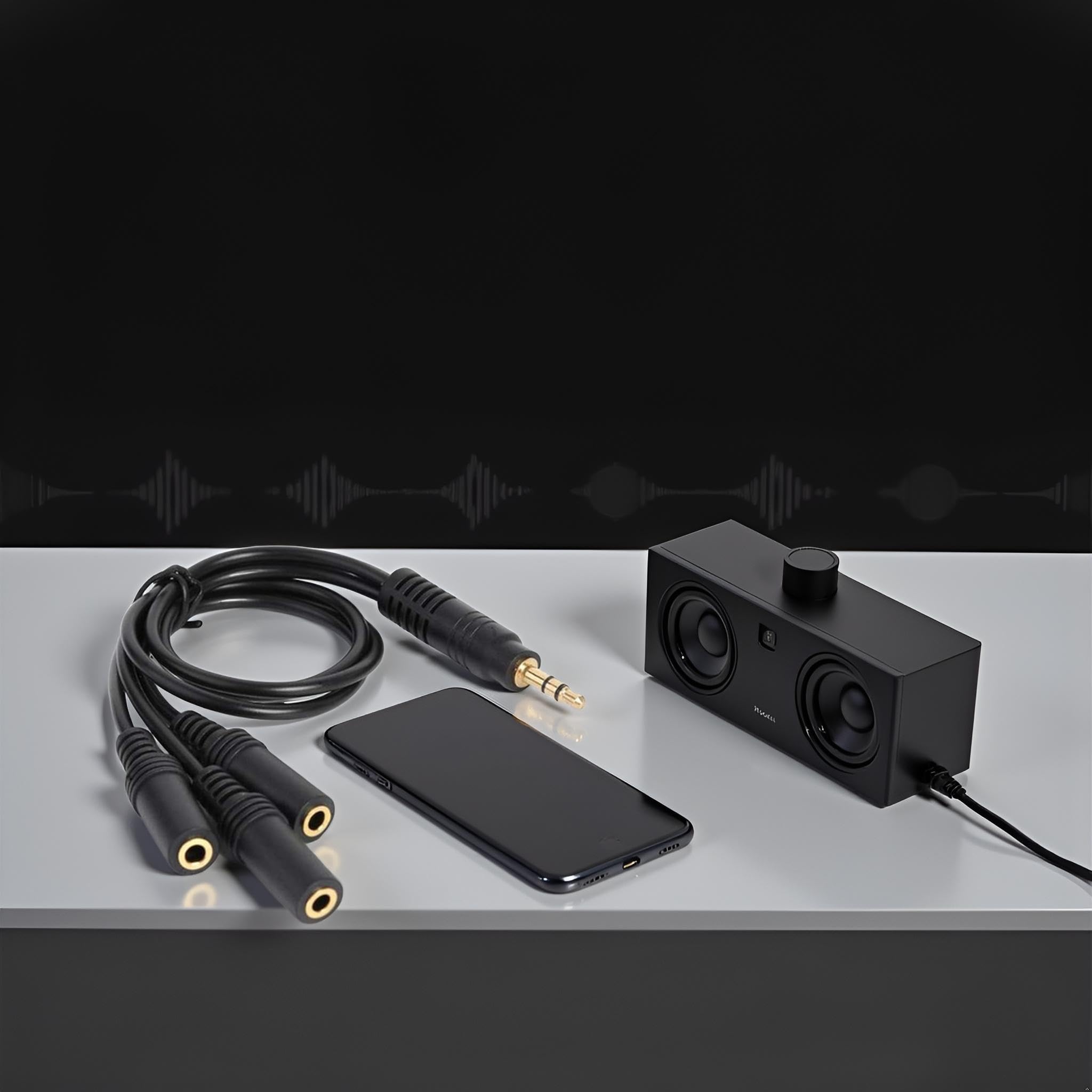 Kopfhörer-Splitterkabel, 3,5 mm, 3-Wege-Splitter-Adapter, AUX-Kabel für Lautsprecher, MP3-Player, beschichteter Adapter, 3-poliger Stecker auf 3-Wege, Ohrhörer-Zubehör