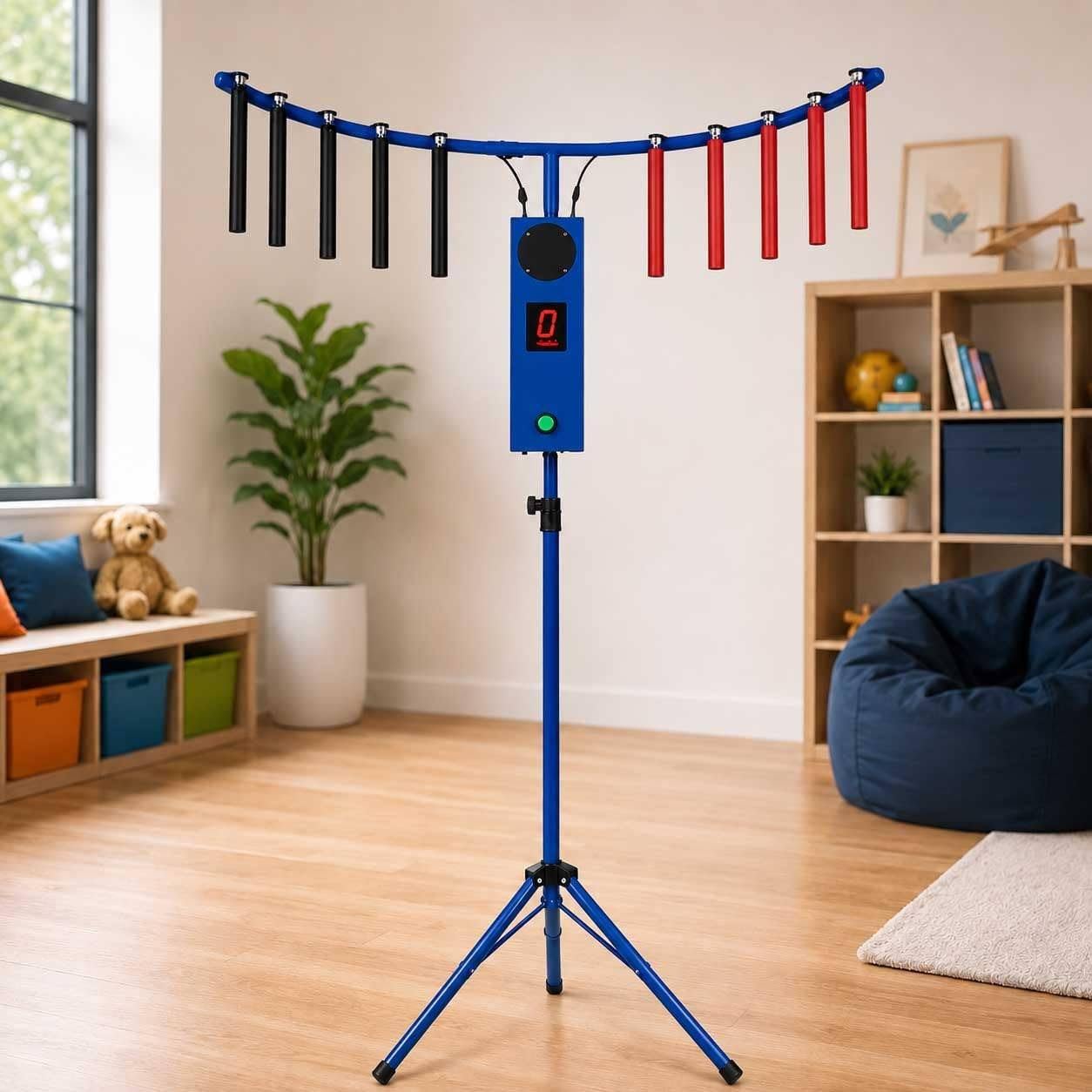 Automat do gry Reflex Drop z 10 drążkami i regulacją wysokości Blue