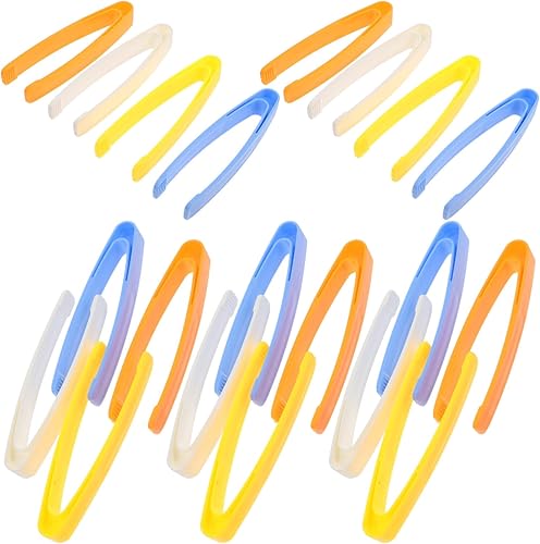 Toyvian 20 pinzas de plástico para niños pequeños, pinzas sensoriales para niños, experimentos, pinzas de juguete, pinzas de plástico