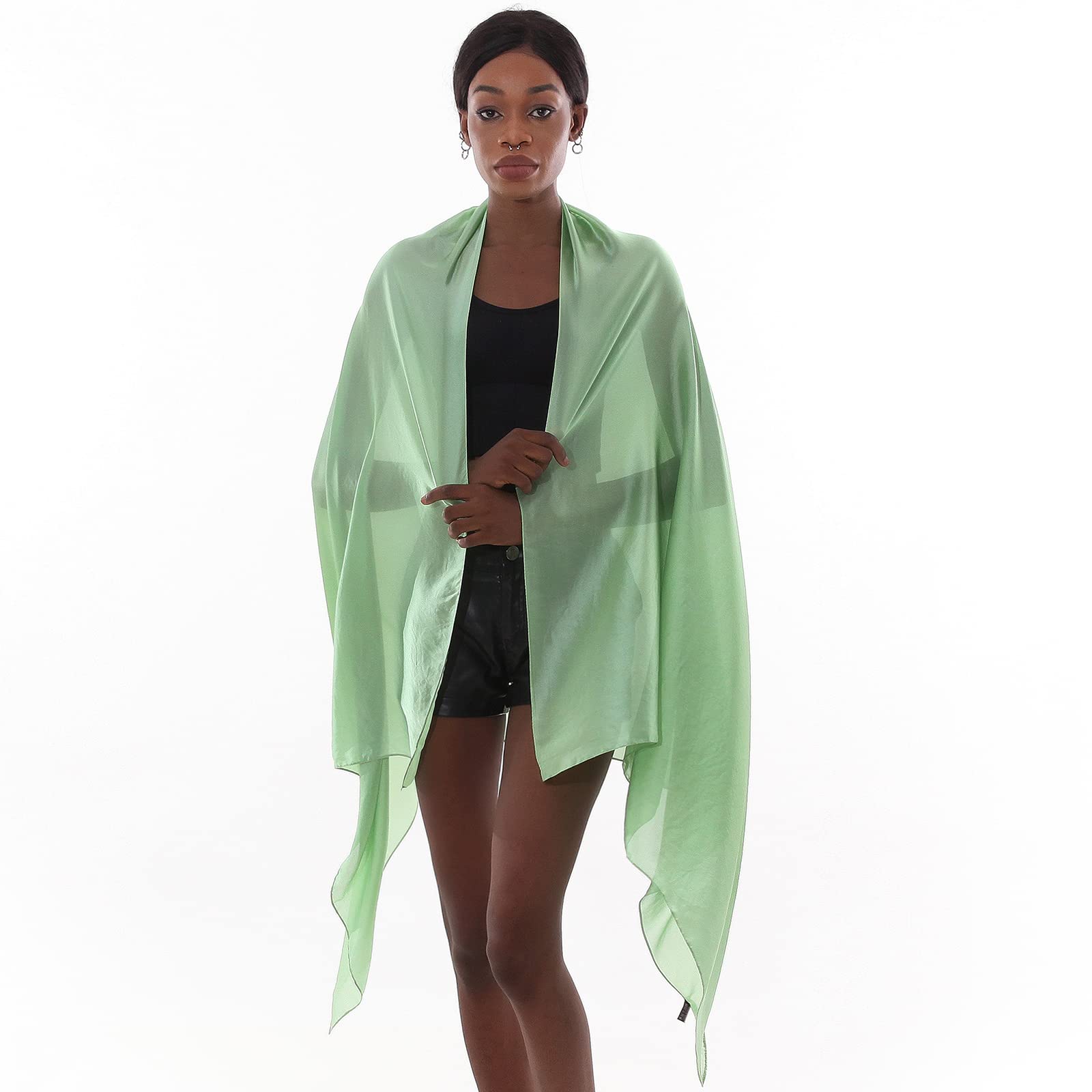 Sciarpa Donna Leggera Scialle Sciarpe Elegante Cerimonia Foulard Pashmina Scilla Stole Primavera Estate