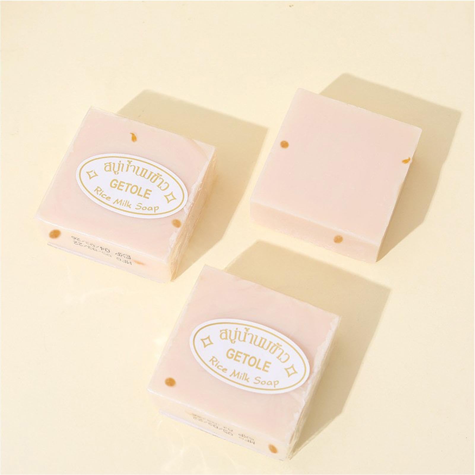 Savon Fait Main Au Lait De Riz Thaïlandais - Lot De 12 Barres De 60g - Senteur Plantes