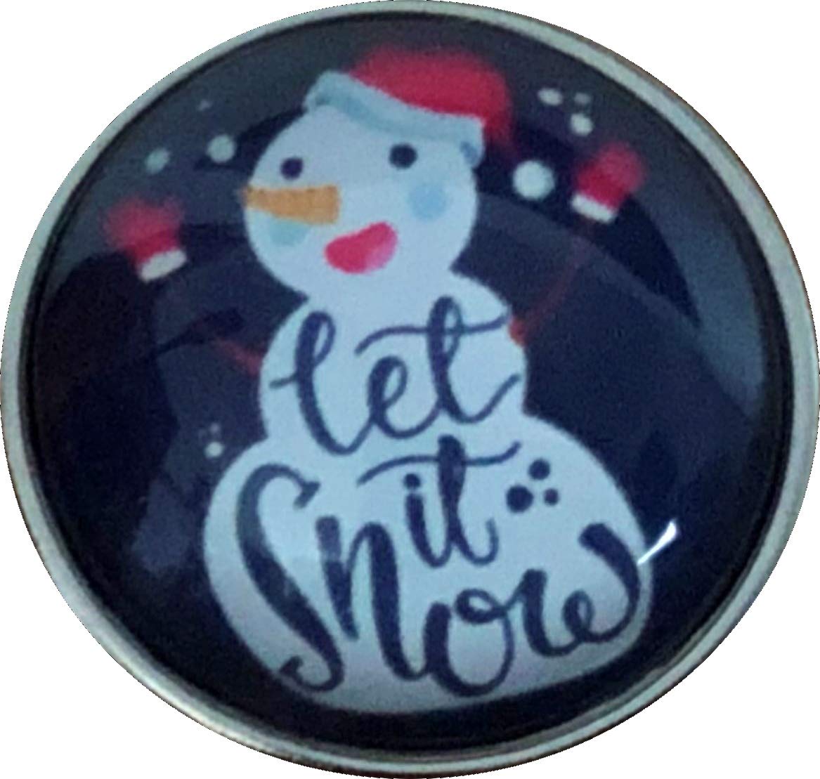 My Prime Gifts Snowman Let it Snow Snap Jewelry fits 18-20mm Standard Ginger Style Charms Accessories