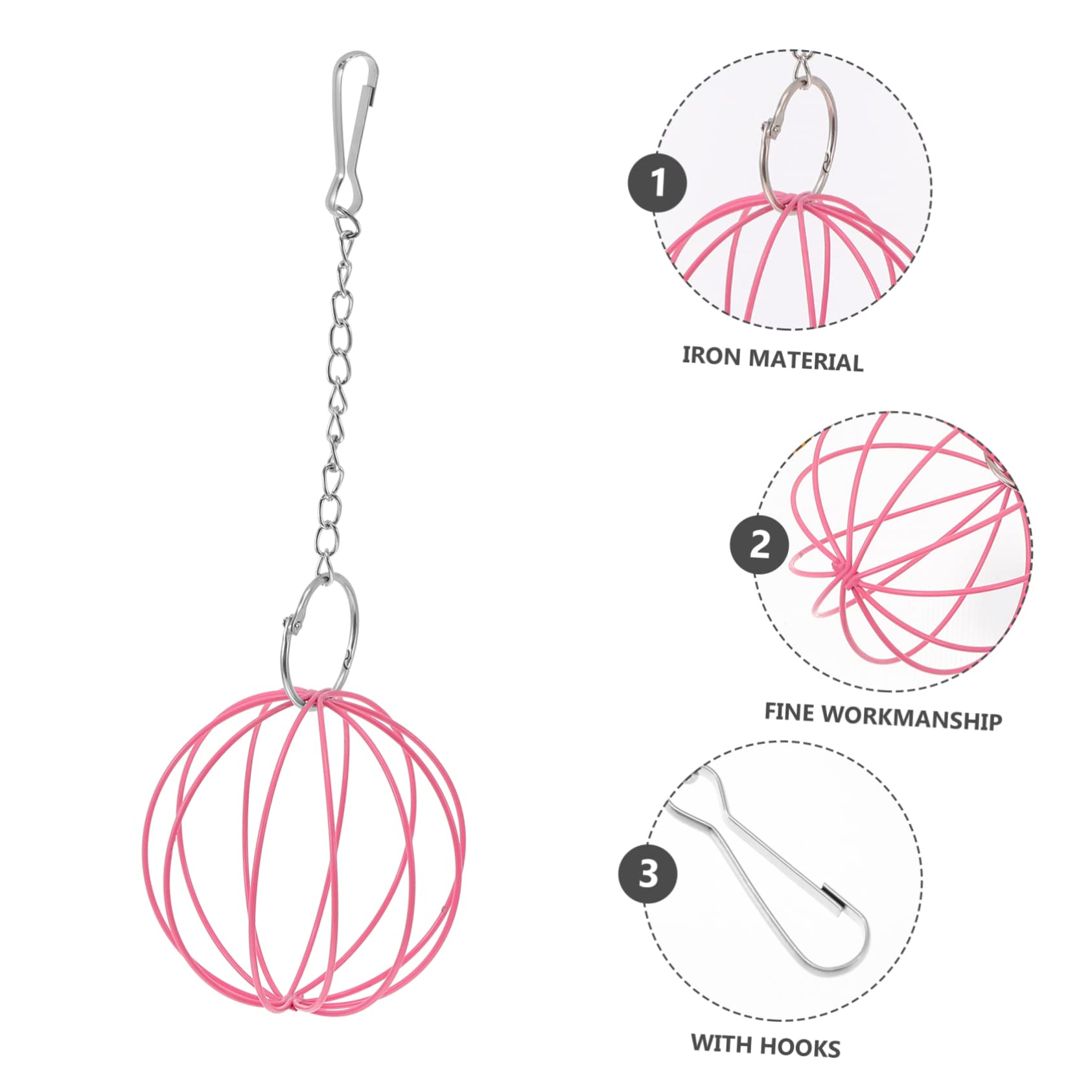 Beaupretty 9piezas Comedero Colgante para Conejos y Roedores Alimentador De Hierba Cadena para Hámsters Chinchillas y Cobayas