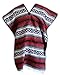 Del Mex Classic Mexican Blanket Poncho, Red
