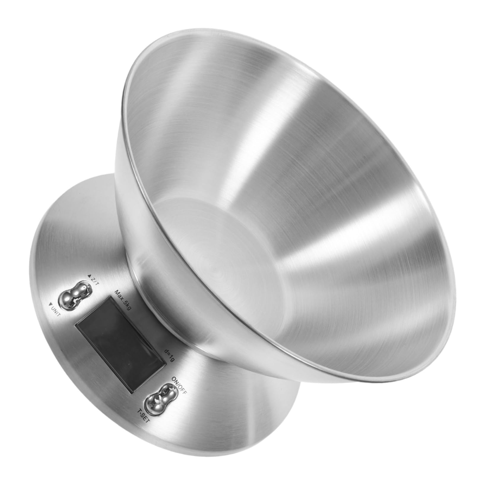 Cabilock Báscula Digital Capacidad 5000g de Cocina de Acero Inoxidable Alta Precisión, Fácil de Limpiar, para Hogar y Repostería