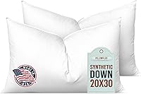 Vista 81 de Pillowflex - Inserto de almohada de plumón sintético de 16 x 22 pulgadas, ultra suave, almohada grande rectangular, lumbar, para la espalda