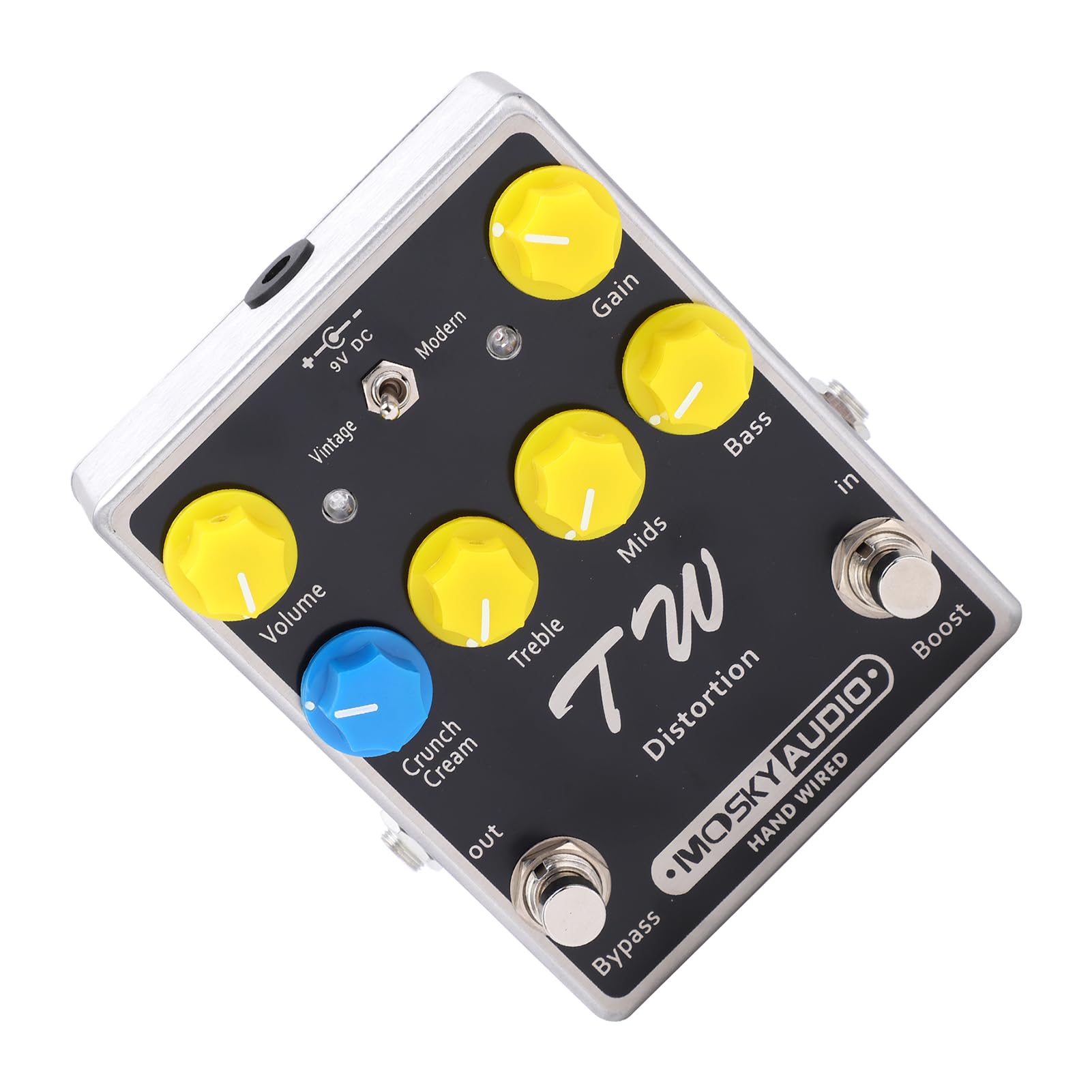 Pedale Effetto per Chitarra Distorsione Ad Alto Guadagno True Bypass per Musicisti Black Metal Regolabile 1 X