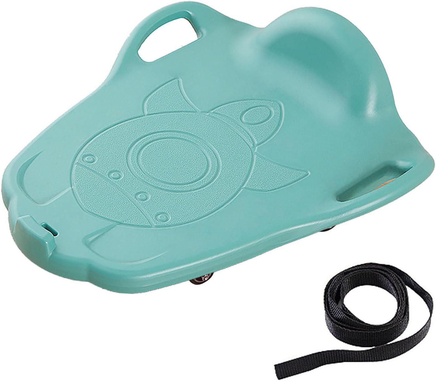 Scooter Board for Kids, Sitting Scooter with Silent Casters, Rocket-Shaped Gym Scooters, Kids Roller Board Sensory Toys, Children Indoor PE Scooters, Non-Slip Sitting More Safer,Green