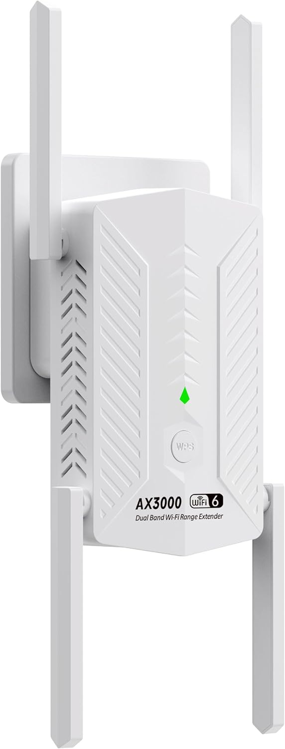 AX3000 WiFi 6 Extender, Netboost WiFi Extender 2025, WiFi Repeater Wireless Signal Booster with Gigabit Ethernet Port,Dual Band 2.4GHz&5GHz, Covers Up to 12,999sq. ft, Faster Speed, Quick Setup AX3000 WiFi 6 Extender, Netboost WiFi Extender 2025, WiFi Repeater Wireless Signal Booster with Gigabit Ethernet Port,Dual Band 2.4GHz&5GHz, Covers Up to 12,999sq. ft, Faster Speed, Quick Setup